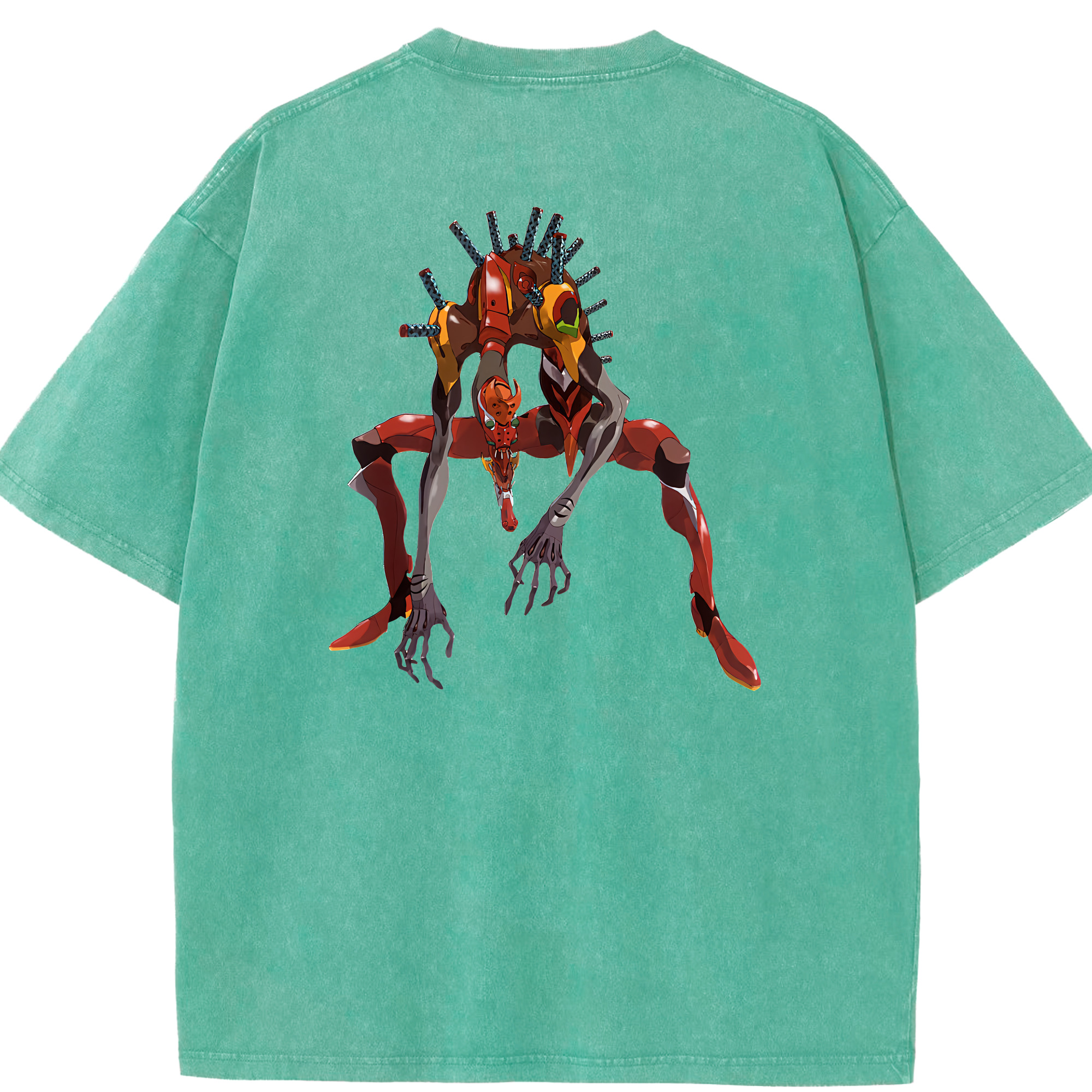 （画像用） EVA 新世紀エヴァンゲリオン 綿100% ヴィンテージ風 半袖Tシャツ（背面プリント）